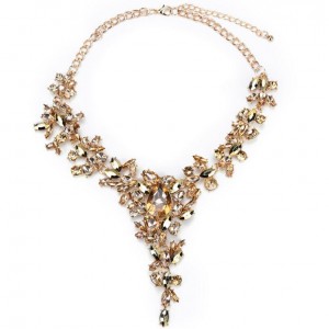 Women Crystal Choker Statement Chunky Necklace Accessories Fashion Jewellery
