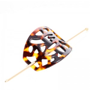 Korean Cellulose Acetate Acrylic Hollow Geometry pins Hair Fork Clips Stick For Women