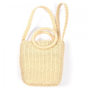 WENZHE New Design Summer Classic Handmade Custom Cartoon Sequins Bird Handbag Tote Crossbody Straw Bag