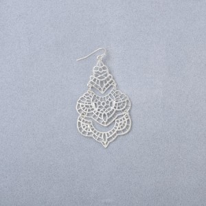 Wholesale Ethnic Style Silver Geometric Hollow Earrings For Women