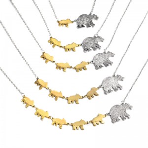 High quality factory price momma bear necklace mama bear jewelry necklace