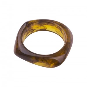 Latest imitation jade lady jewelry fashion big resin bangle