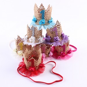 China Wholesale Baby Girls Birthday Party Crown Hair Accessories Headband For Kids