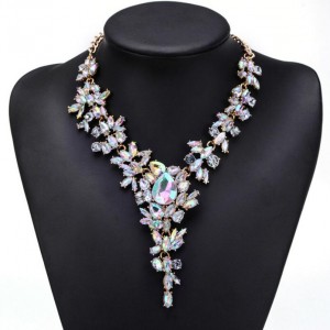 Women Crystal Choker Statement Chunky Necklace Accessories Fashion Jewellery