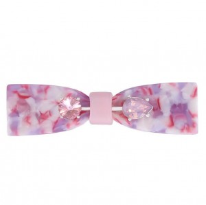 Colorful french girls accessory hair and jewelry big acrylic bow tie hairpin