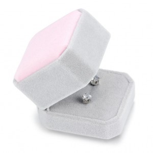 Wholesale rectangle shape velvet gift earring jewelry packaging box