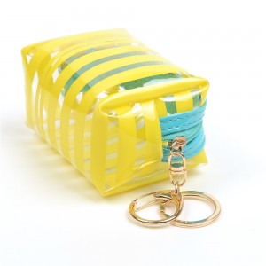 WENZHE Custom PVC Material Women Key Ring Coin Purses