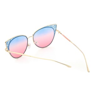 WENZHE Fashion Sunglass Metal Frame Sunglass Round Sunglasses Women