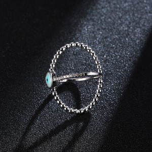 New Fashion Women Jewelry Unique X-shaped Evil Eye Ring