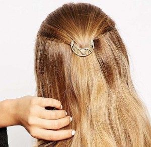 Fashion hair accessories design moon shape metal hair pins women’s hairpins