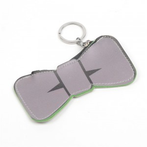 WENZHE New Design Cute Girl Bow Leather Keyring Coin Purses