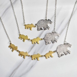 High quality factory price momma bear necklace mama bear jewelry necklace