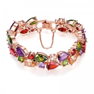 Rose color gold zircon girl bracelet new bracelet multi-layer jewelry