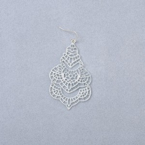 Wholesale Ethnic Style Silver Geometric Hollow Earrings For Women