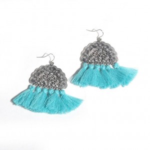 Factory price women party decoration hook tassel earrings handmade boho jewelry