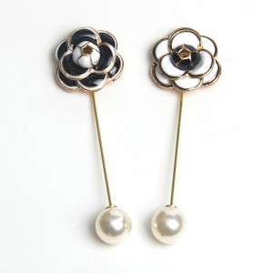 WENZHE Flower Design Enamel Lapel Scarf Brooch Pins