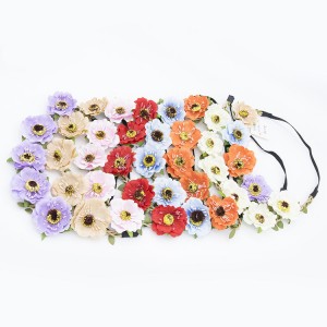 Fashion Women Bride Flower Headband Lady Bohemian Rose Flower Crown Hairbands