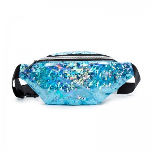 WENZHE New Design Wallet Laser Fashion Bags For Women Sport Sequin Waist Bag