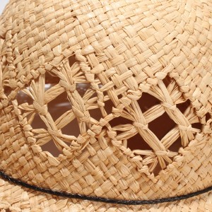 WENZHE Ladies Sunscreen Big Brim Beach Raffia Straw Summer Hat