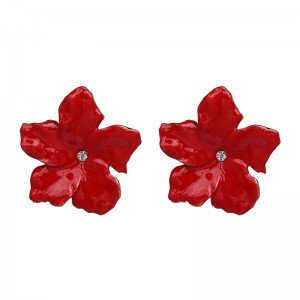 European and American Style Flower Stud Earrings Fashion Designs Multicolor Flower Custom Enamel Earrings