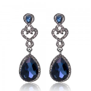 High Quality Discount Vintage Elegant Women Crystal Pendant Earrings