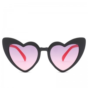 WENZHE New Heart-Shape Sunglasses For Kids Black Clear Lens Pink Eyewear Accessories