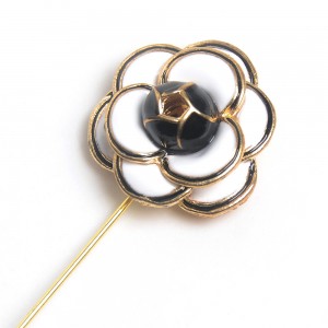WENZHE Flower Design Enamel Lapel Scarf Brooch Pins