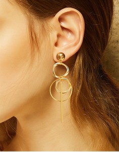 New golden earring designs for women,round hoop earring