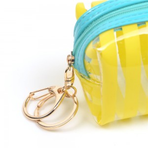 WENZHE Custom PVC Material Women Key Ring Coin Purses