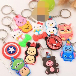 Cartoon cute creative key ring silicone car keychain