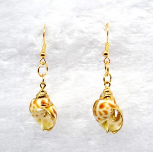 Fashion sea jewelry accessory pure and fresh natural shell conch earrings