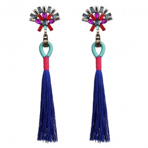 Female jewelry wholesale bride earrings crystal diamond thread tassels earrings