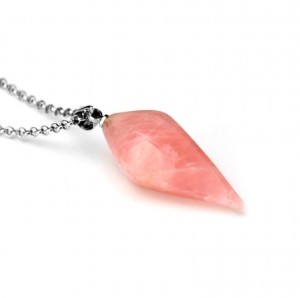 In Stock Natural Crystal Quartz Stone Pendant Necklace Women Jewelry