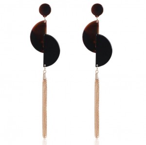 Simple geometry acrylic earrings designs women long tassel earrings