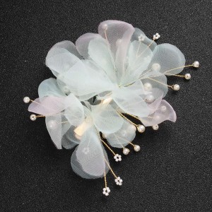 New style fashion women’s bride petals pearl hair comb hair clip two-piece headwear