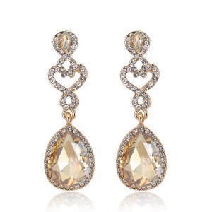 High Quality Discount Vintage Elegant Women Crystal Pendant Earrings