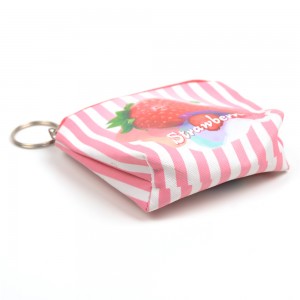 WENZHE Cute Girls Pink Strawberry Pattern Coin Purses