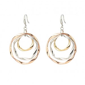 Fancy design alloy geometry circle women big earrings fashion gold jewelry earring