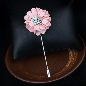 Rose flower brooch fabric flower long pin suit with accessories small daisy pearl brooch pin