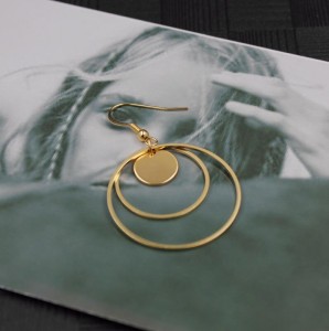 New designs fashion women geometry metal circle gold earring