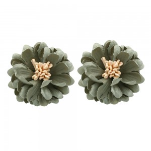 Fashion Jewelry Exquisite Multicolor Fabric Small Flower Stud Earrings For Women