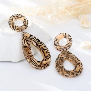 New Fashion Design Jewelry Geometry Shape Sexy Leopard Acrylic Teardrop Earring