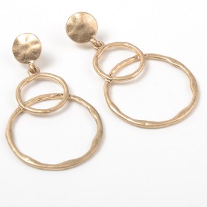 2019 New Fashion Women Earrings Gold Plated Circles Round Drop Earring