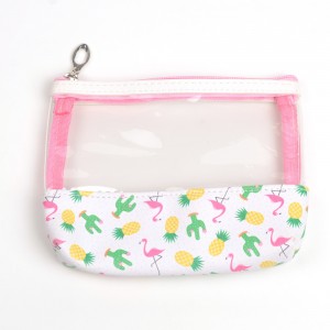 WENZHE Flamingo Clear Cosmetic Travel Bag