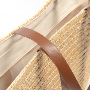 WENZHE New Design Women Handbags Shell Tassel Summer Straw Beach Bag