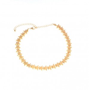 Accessories Jewelry Fashion Chic Design Stars Charm Choker Gold Necklace