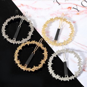 New style hot sales simple hair pins for women star round hairpin hair accessories