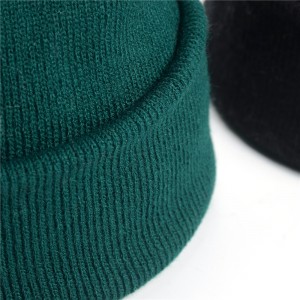 WENZHE Hot Outdoor Fisherman Slouchy Blank Running Winter Black knit cap Custom Knitted Ribbed Beanie