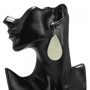 Boho Style Jewelry Lightweight Earrings 100% Handmade Genuine Leather Teardrop Earrings