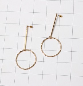 wholesale china simple gold geometry earring designs for women